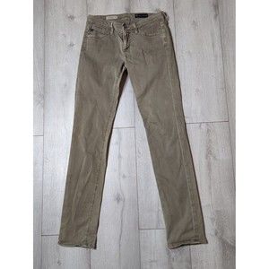 AG Adriano Goldschmied The Stevie Slim Straight Leg Jeans Brown Tan Womens 26R